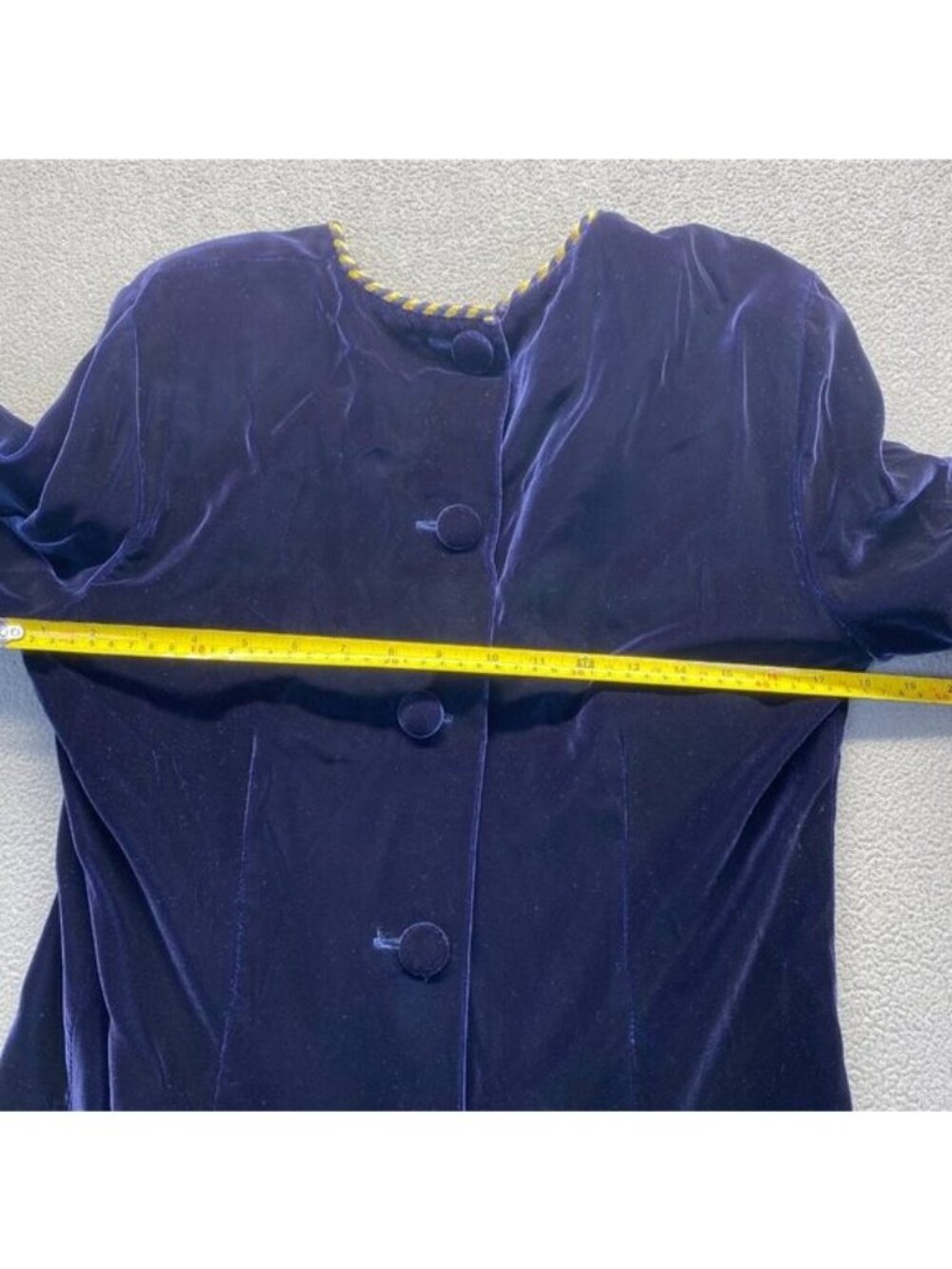 Brooks Brothers Blue Velvet Sheath Knee Length Dress 3/4 Sleeves Size 12 USA - Picture 5 of 6